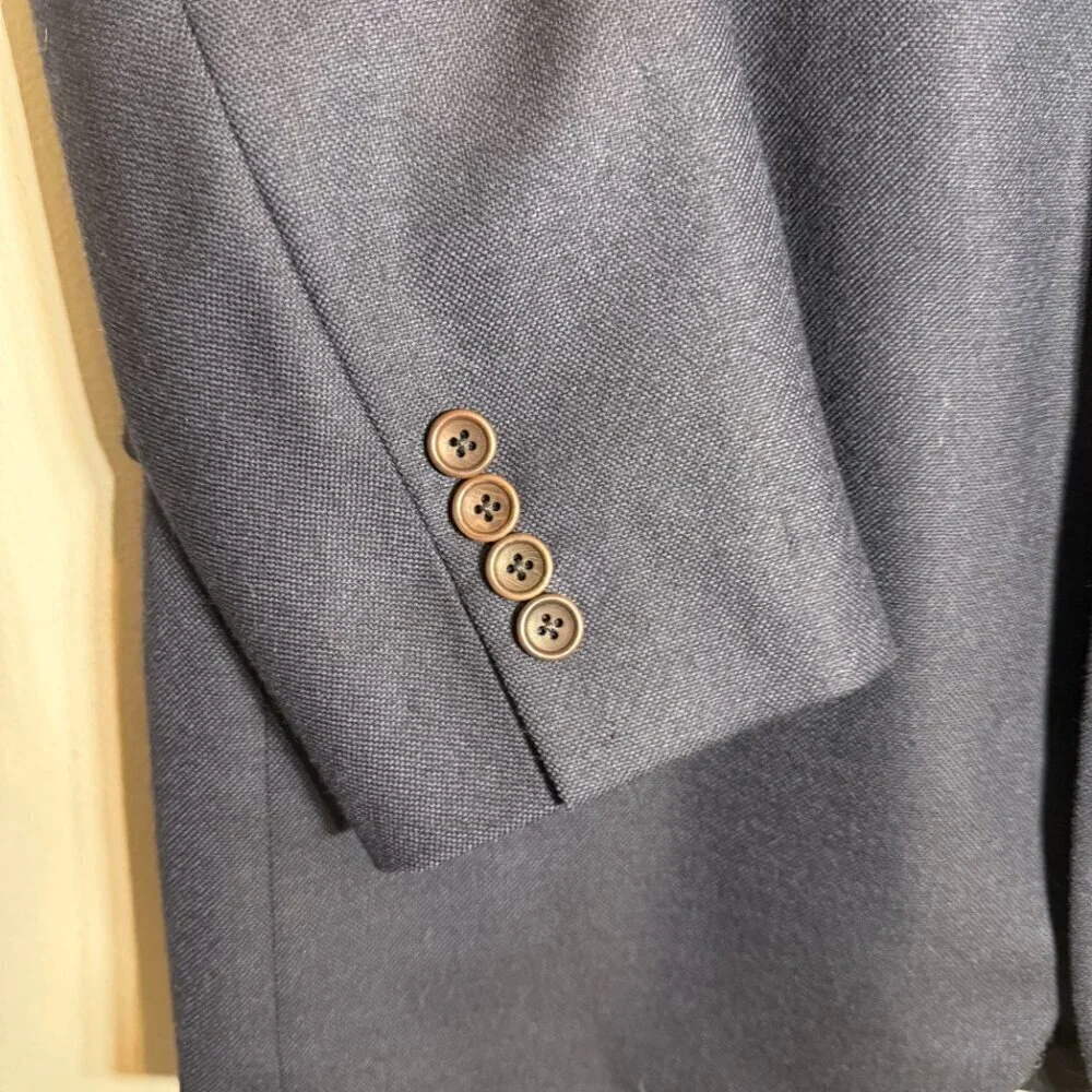 Brooks Brothers Fitzgerald Wool Sport Coat Dinner Jacket Blazer Men's 42L Blue